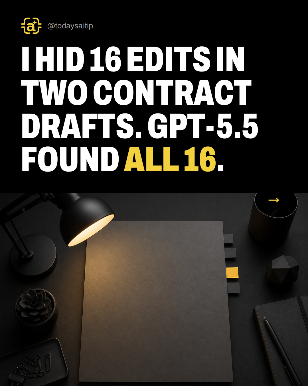 I hid 16 edits in two contract drafts. GPT-5.5 found all 16.