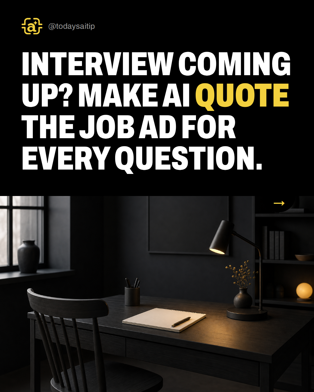 Interview coming up? Make AI quote the job ad for every question.
