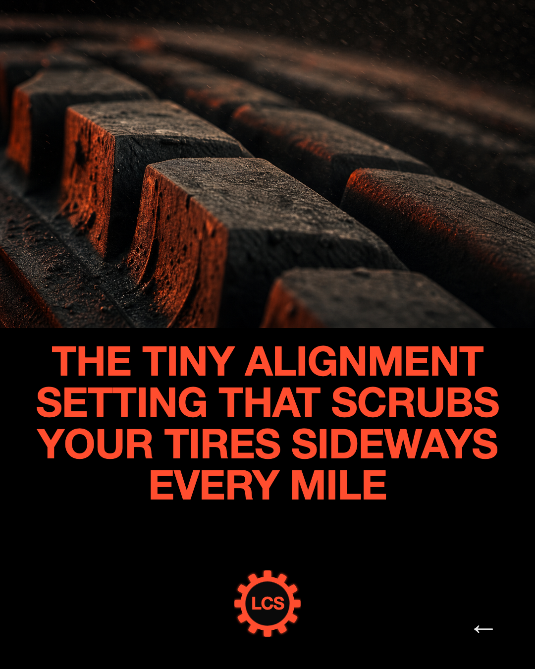 The tiny alignment setting that scrubs your tires sideways every mile