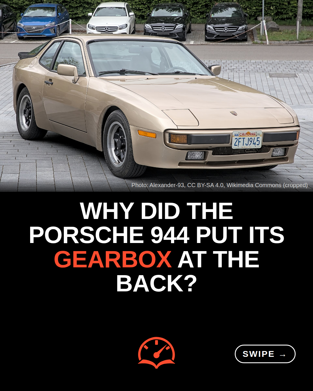 Why did the Porsche 944 put its gearbox at the back?