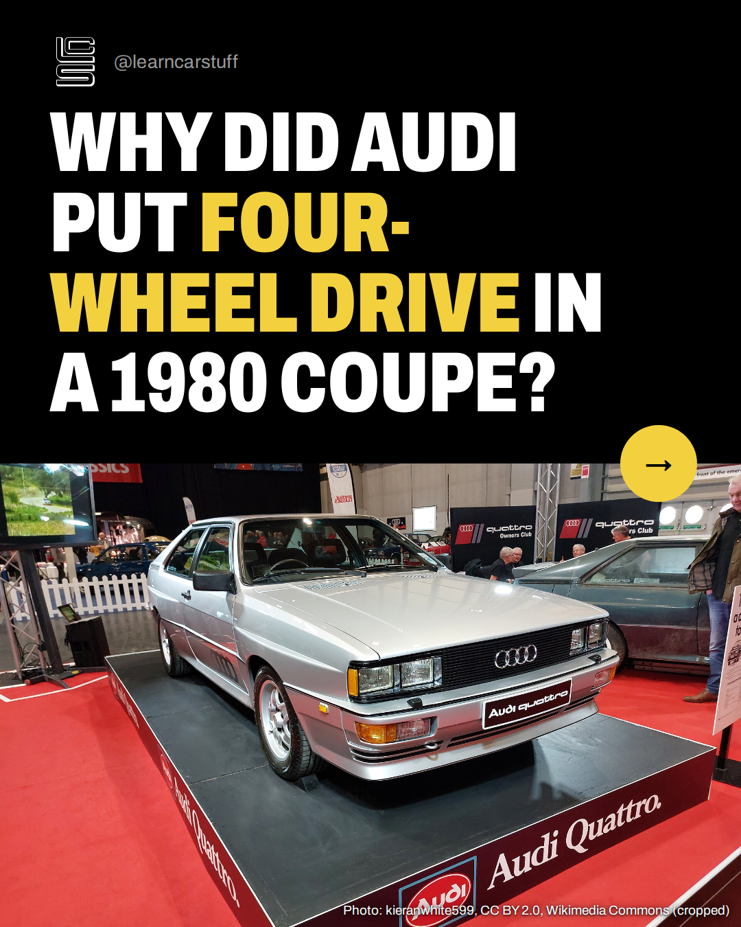 Why did Audi put four-wheel drive in a 1980 coupe?