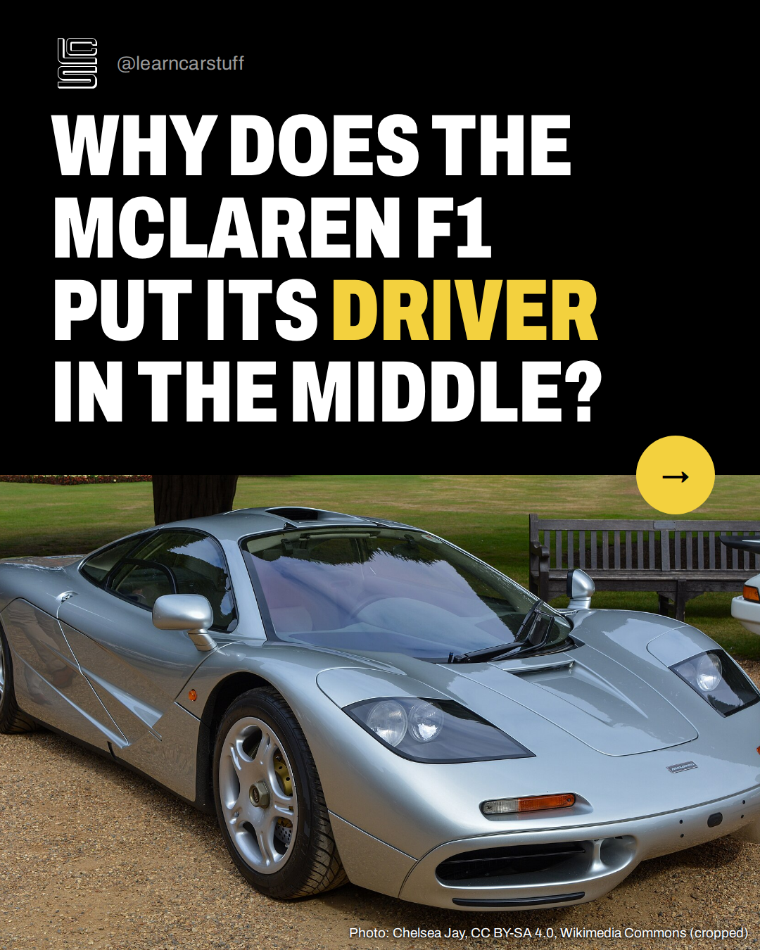 Why does the McLaren F1 put its driver in the middle?