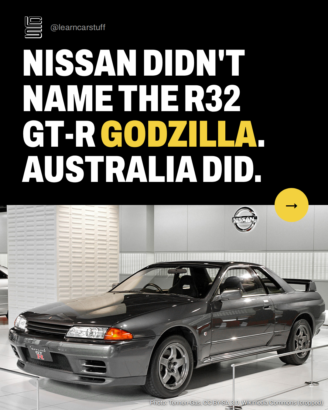 Nissan didn't name the R32 GT-R Godzilla. Australia did.
