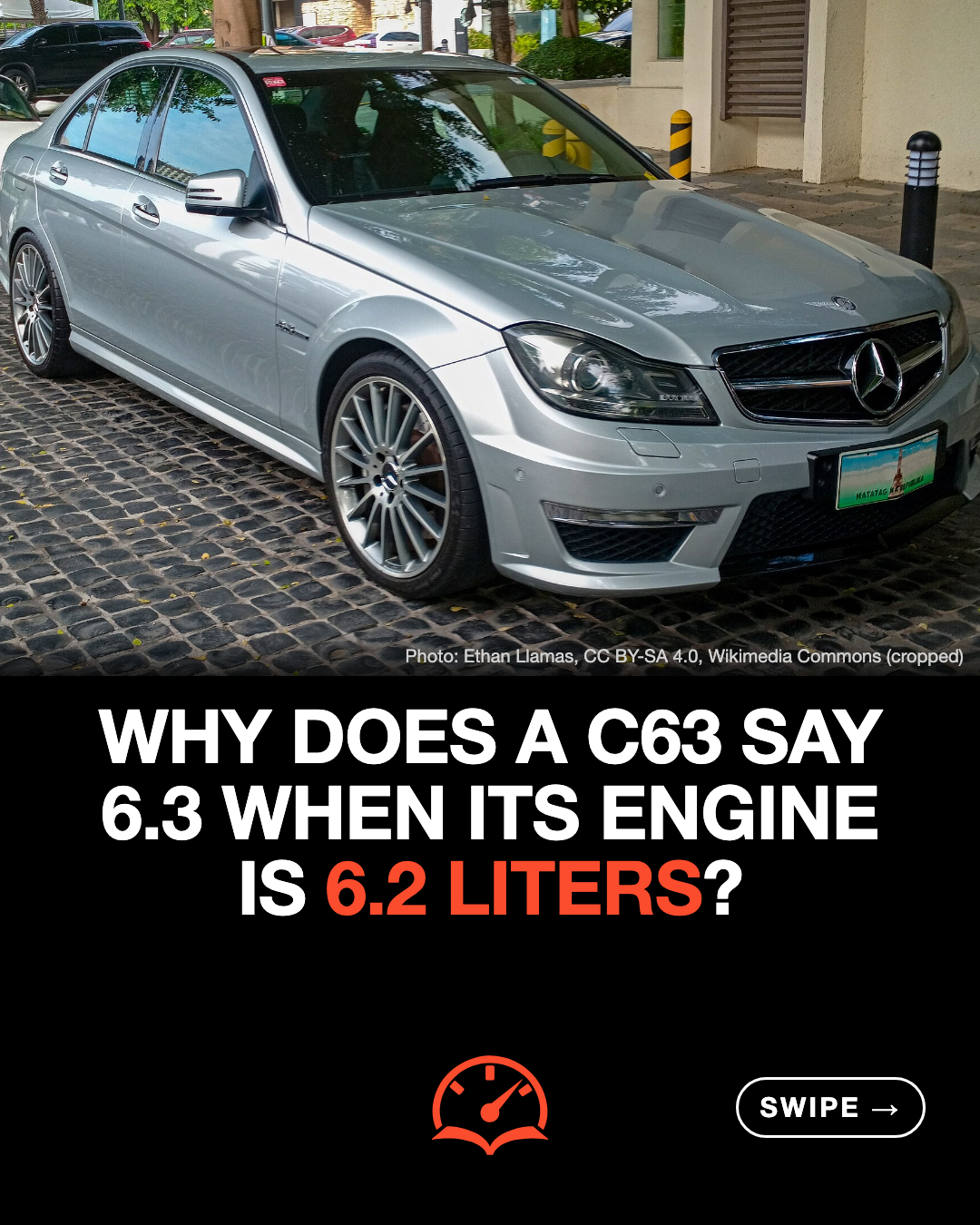 Why does a C63 say 6.3 when its engine is 6.2 liters?