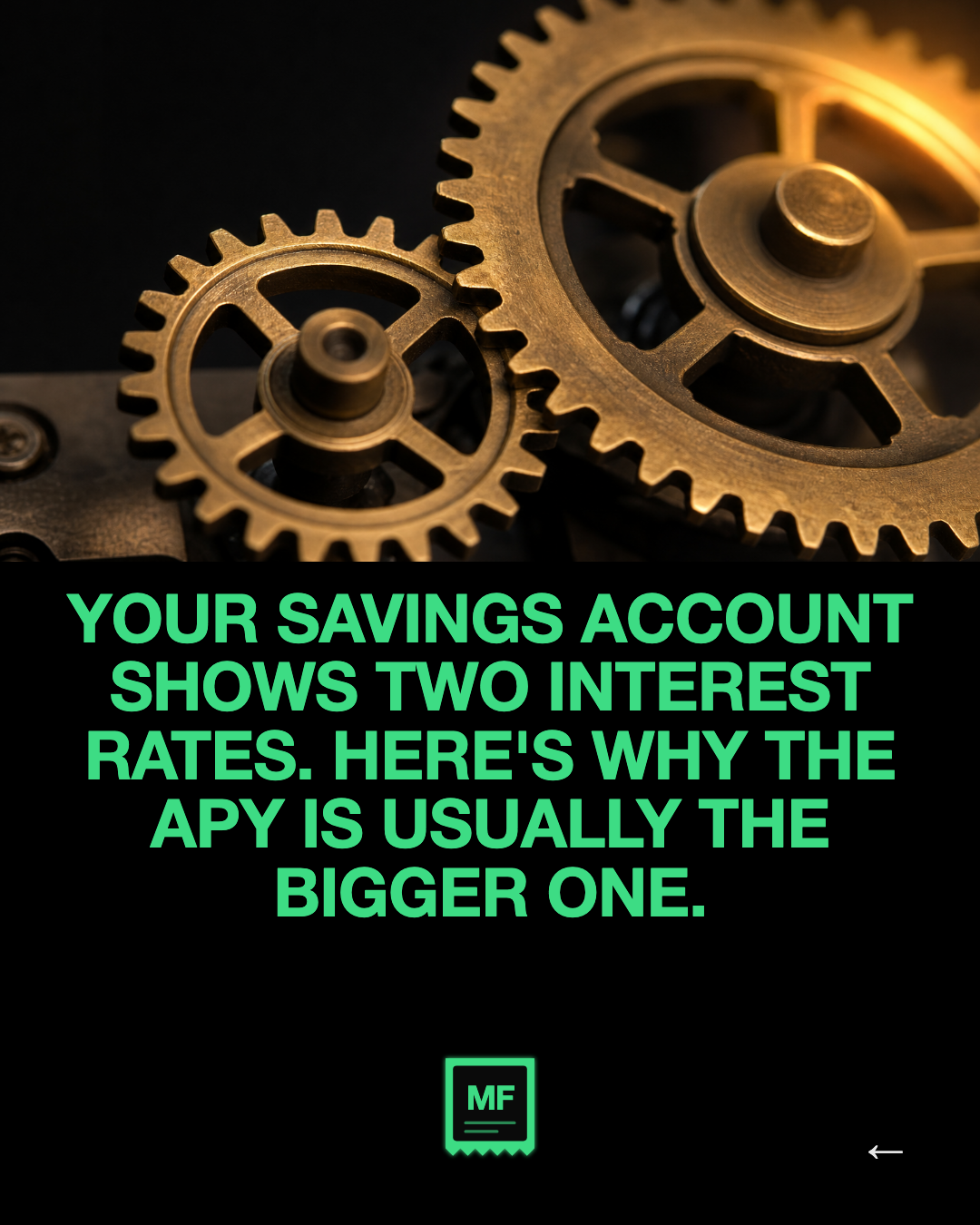 Your savings account shows two interest rates. Here's why the APY is usually the bigger one.