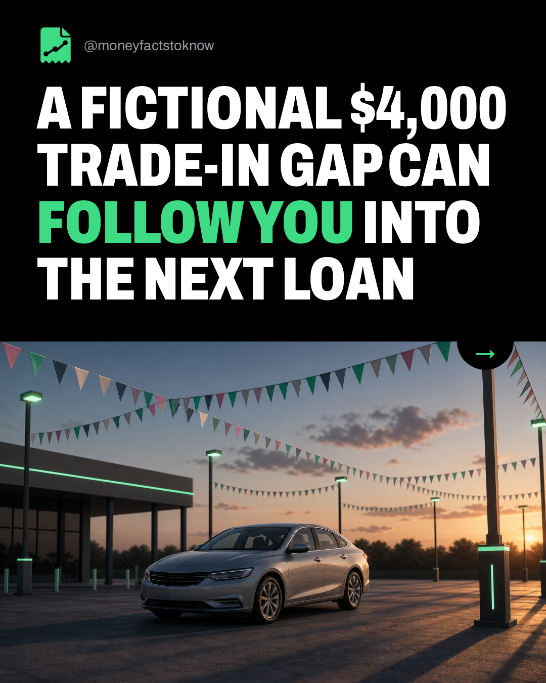A fictional $4,000 trade-in gap can follow you into the next loan